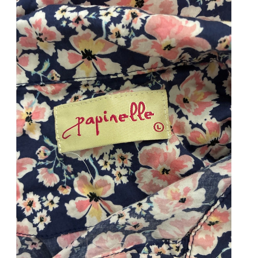 Floral Pink and Navy Women's Pajama Set - Picture 8 of 10